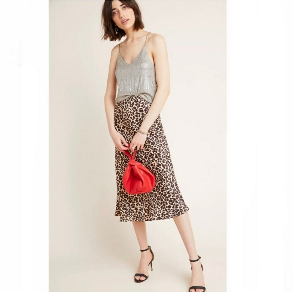 Anthropologie Shimmery Tank Top Silver/Gold